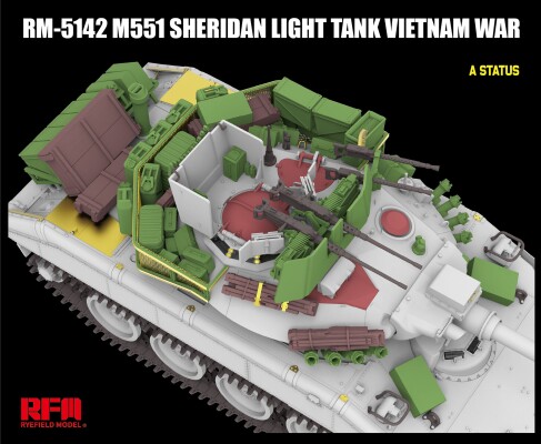 Збірна модель 1/35 Легкий танк М551 Sheridan (В'єтнамська війна) Rye Field Model RFM 5142 детальное изображение Бронетехника 1/35 Бронетехника