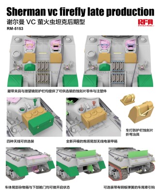 Збірна модель 1/35 Американський танк Sherman VC Firefly Late Production RFM RM-5153 детальное изображение Военная техника 