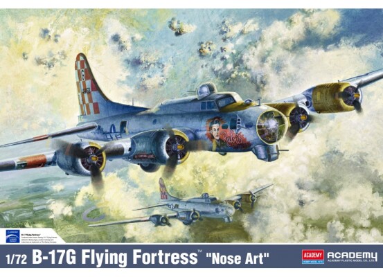 Збірна модель 1/72 Літак B-17G Flying Fortress &quot;Nose Art&quot; Academy 12414 детальное изображение Самолеты 1/72 Самолеты