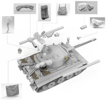 Збірна модель 1/35 Танк Тигр l раннього виробництва Sd.Kfz.181 Pz.Kpfw.VI Ausf.E Border Model BT-010 детальное изображение Бронетехника 1/35 Бронетехника