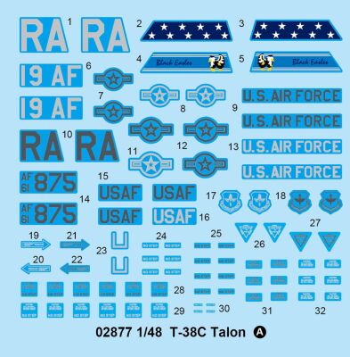 Збірна модель 1/48 Літак T-38C Talon Trumpeter 02877 детальное изображение Самолеты 1/48 Самолеты