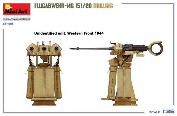 Збірна модель 1/35 Зенітна установка Flugabwehr-MG 151/20 Drilling MiniArt 35438 детальное изображение Артиллерия 1/35 Артиллерия
