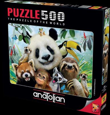 Puzzle Zoo Selfie 500pcs детальное изображение 500 элементов Пазлы