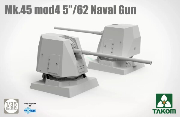 Сборная модель 1/35 Морское орудие Mk.45 mod 45/62 Takom 2182 детальное изображение Флот 1/35 Флот