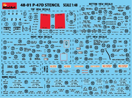 Сборная модель 1/48 Самолет Republic P-47 D-10 RE Thunderbolt Razorback MiniArt 48030 детальное изображение Самолеты 1/48 Самолеты