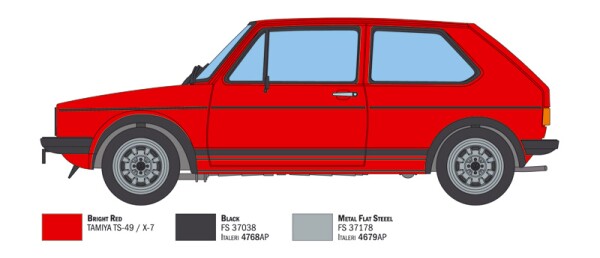 Збірна модель 1/24 Автомобіль VW Golf GTI First Series 1976/78 Italeri 3622 детальное изображение Автомобили 1/24 Автомобили