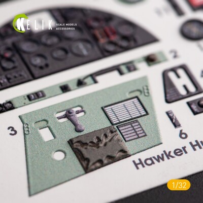 Hawker Hurricane Mk.IIB 3D interior decal for Revell 1/32 KELIK K32012 детальное изображение 3D Декали Афтермаркет