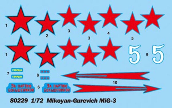 Збірна модель 1/72 Винищувач МіГ-3 HobbyBoss 80229 детальное изображение Самолеты 1/72 Самолеты
