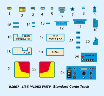 Scale plastic model 1/35 Standard Truck Kit M1083 MTV Trumpeter 01007 детальное изображение Автомобили 1/35 Автомобили