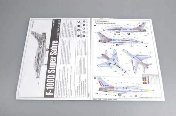 Scale model 1/48 F-100D Super Sabre Trumpeter 02839 детальное изображение Самолеты 1/48 Самолеты