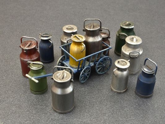 MILK CANS WITH A SMALL TROLLEY детальное изображение Аксессуары Диорамы