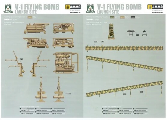 Збірна модель 1/35 Майданчик для запуску літаючої бомби V1 Takom 2152 детальное изображение Самолеты 1/35 Самолеты