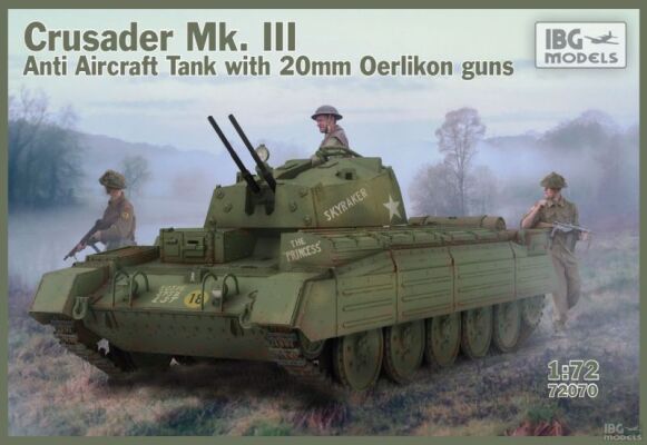 Збірна модель Crusader Anti-Air Tank Mk.III with 20mm Oerlikon Guns детальное изображение Бронетехника 1/72 Бронетехника