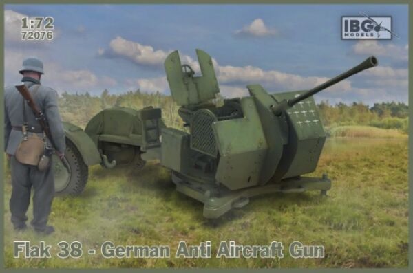 Сборная модель немецкой зенитной пушки Flak 38 детальное изображение Артиллерия 1/72 Артиллерия