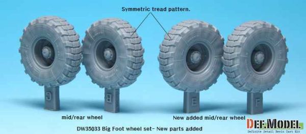 M923A1 'BIG FOOT' Truck Michelin XL Sagged Wheel set  детальное изображение Смоляные колёса Афтермаркет