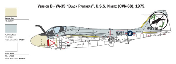 Збірна модель 1/72 Літак KA-6D Intruder Italeri 1405 детальное изображение Самолеты 1/72 Самолеты