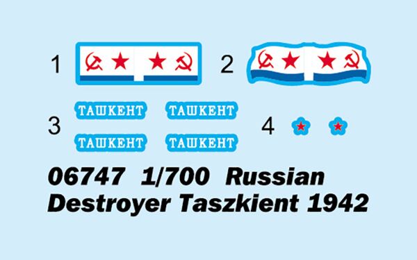 Збірна модель есмінця &quot;Ташкент&quot; 1942 детальное изображение Флот 1/700 Флот