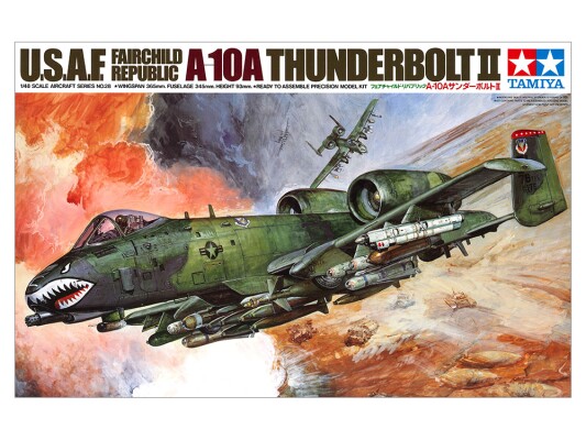 Збірна модель 1/48 Літак FAIRCHILD REPUBLIC A-10A THUNDERBOLT II Tamiya 61028 детальное изображение Самолеты 1/48 Самолеты