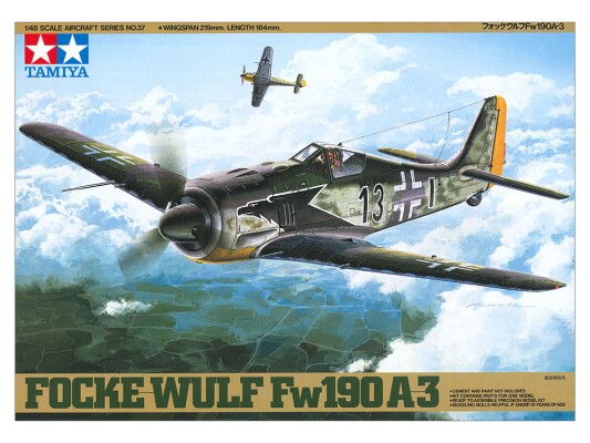 Збірна модель 1/48 Літак Focke-Wulf Fw190 A-3 Tamiya 61037 детальное изображение Самолеты 1/48 Самолеты