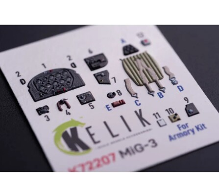 MiG-3 3D декаль інтер'єр для комплекту Armory 1/72 KELIK K72207 детальное изображение 3D Декали Афтермаркет