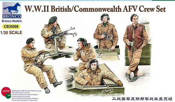 Сборная модель набор экипажа AFV Великобритании времен Второй мировой войны/Содружества детальное изображение Фигуры 1/35 Фигуры