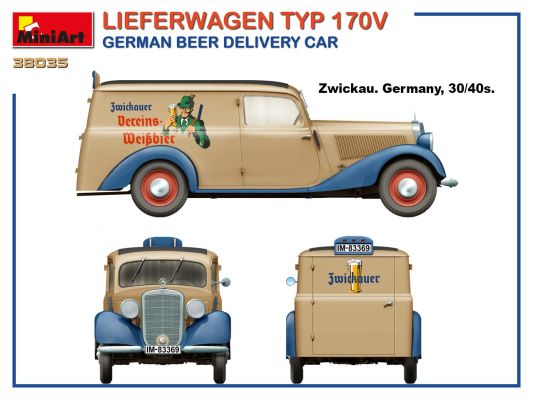 German Truck Type 170V for Beer Delivery детальное изображение Автомобили 1/35 Автомобили
