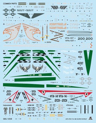 Scale model 1/48 Airplane F/A-18E Super Hornet Italeri 2791 детальное изображение Самолеты 1/48 Самолеты