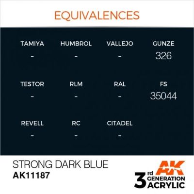 Acrylic paint STRONG DARK BLUE STANDARD / INK АК-Interactive AK11187 детальное изображение General Color AK 3rd Generation