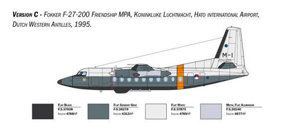 Збірна модель 1/72 Літак Fokker F-27 Maritime Patrol Italeri 1455 детальное изображение Самолеты 1/72 Самолеты