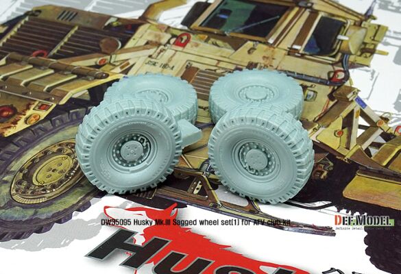 US Husky Mk.III Sagged wheel set (for AFV Club 1/35) детальное изображение Смоляные колёса Афтермаркет