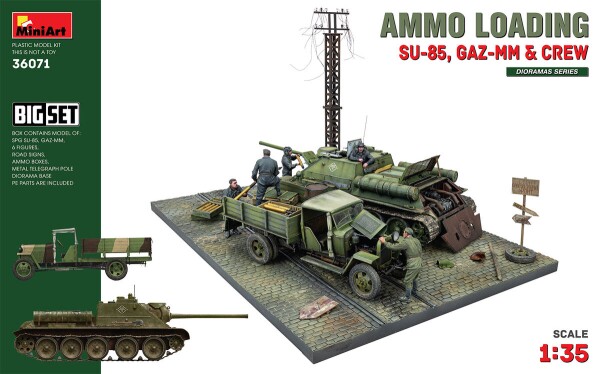 Збірна модель 1/35 Завантаження боєприпасів (SU-85, Газ-ММ та екіпаж). Великий набір MiniArt 36071 детальное изображение Бронетехника 1/35 Бронетехника