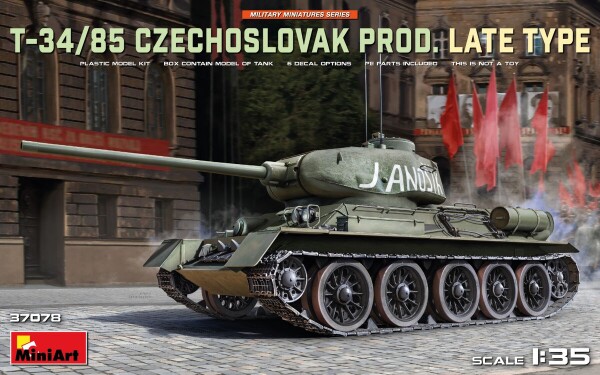 Збірна модель 1/35 Танк Т-34-85 Чехословаччина MiniArt 37078 детальное изображение Бронетехника 1/35 Бронетехника