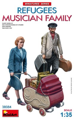 Збірна модель 1/35 Фігури Біженці - Сім'я музикантів MiniArt 38084 детальное изображение Фигуры 1/35 Фигуры