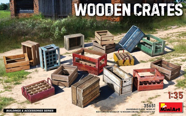 Scale model 1/35 Wooden boxes Miniart 35651 детальное изображение Аксессуары Диорамы