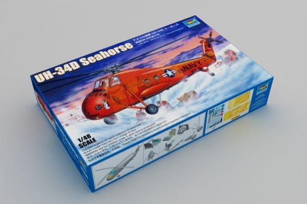 Збірна модель 1/48 Транспортний гелікоптер UH-34D Seahorse Trumpeter 02886 детальное изображение Вертолеты 1/48 Вертолеты