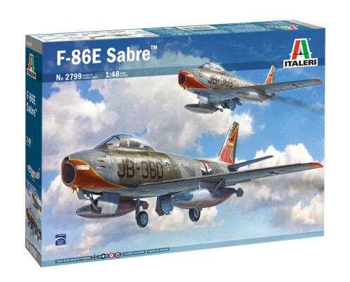 Scale model 1/48 Aircraft F-86E Saber Italeri 2799 детальное изображение Самолеты 1/48 Самолеты