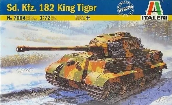 Сборная модель 1/72 Танк Королевский тигр Италери 7004 детальное изображение Бронетехника 1/72 Бронетехника