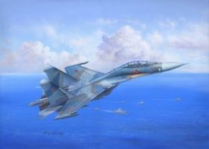 Збірна модель винищувача Su-27UB Flanker C детальное изображение Самолеты 1/48 Самолеты