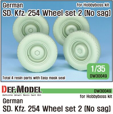 German Sd.Kfz.254 Wheel set 02- No sag ( for Hobbyboss 1/35) детальное изображение Смоляные колёса Афтермаркет