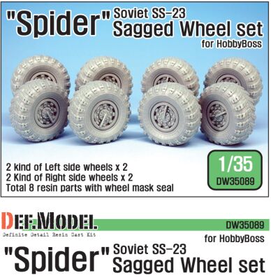 Soviet SS-23 &quot;Spider&quot; Sagged Wheel set (for HobbyBoss 1/35) детальное изображение Смоляные колёса Афтермаркет