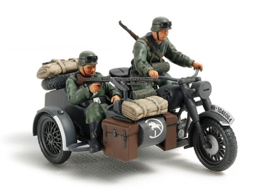 Збірна модель 1/48 Німецький мотоцикл з коляскою Tamiya 32578 детальное изображение Мотоциклы Военная техника