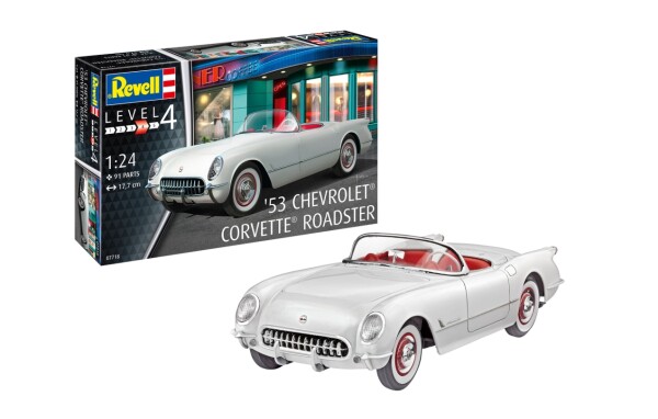 Збірна модель 1/24 Автомобіль Chevrolet Corvette Roadster 53-го року випуску Revell 07718 детальное изображение Автомобили 1/24 Автомобили