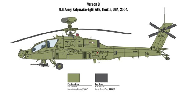 Scale model 1/48 Helicopter AH-64D Apache Longbow Italeri 2748 детальное изображение Вертолеты 1/48 Вертолеты