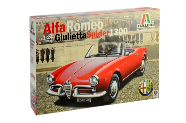 Збірна модель 1/24 Автомобіль Alfa Romeo Giulietta Spider 1300 Italeri 3653 детальное изображение Автомобили 1/24 Автомобили