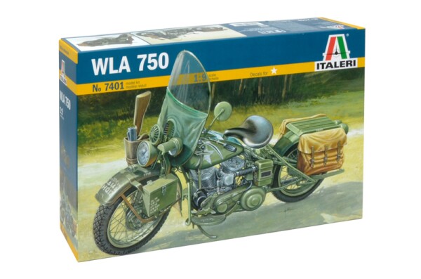 Збірна модель 1/9 Американський мотоцикл WLA 750 Italeri 7401 детальное изображение Мотоциклы Военная техника