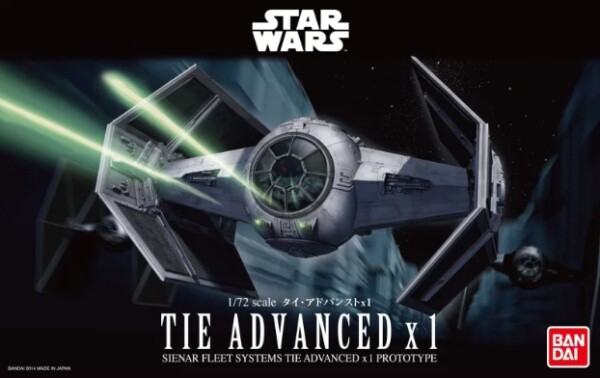 Scale model 1/72 Fighter BANDAI TIE Advanced x1 (Easy-Click System) Revell 01214 детальное изображение Star Wars Космос