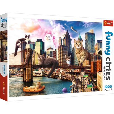 Puzzle Cats in New York 1000pcs детальное изображение 1000 элементов Пазлы
