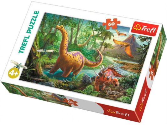 Пазли Міграція динозаврів 60шт детальное изображение 60 элементов Пазлы