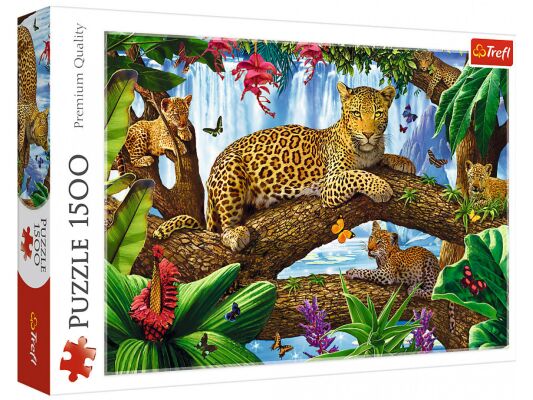 Пазлы Леопарды на дереве 1500шт детальное изображение 1500 элементов Пазлы