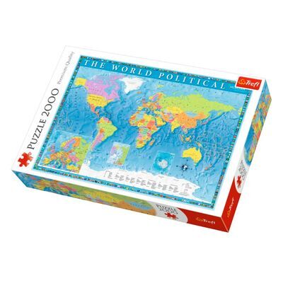 Пазлы Политическая карта мира 2000шт детальное изображение 2000 элементов Пазлы
